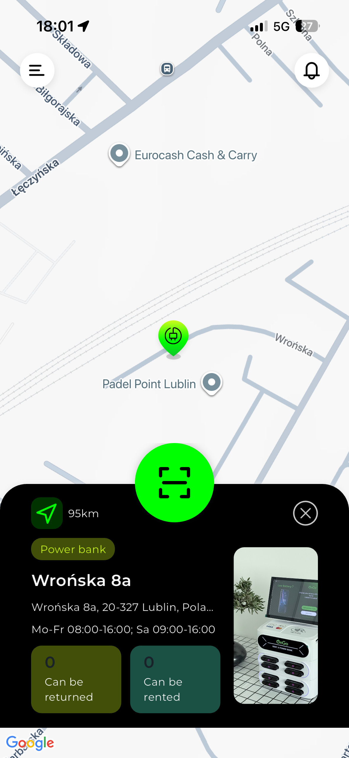 Screen aplikacji - Interaktywna Mapa